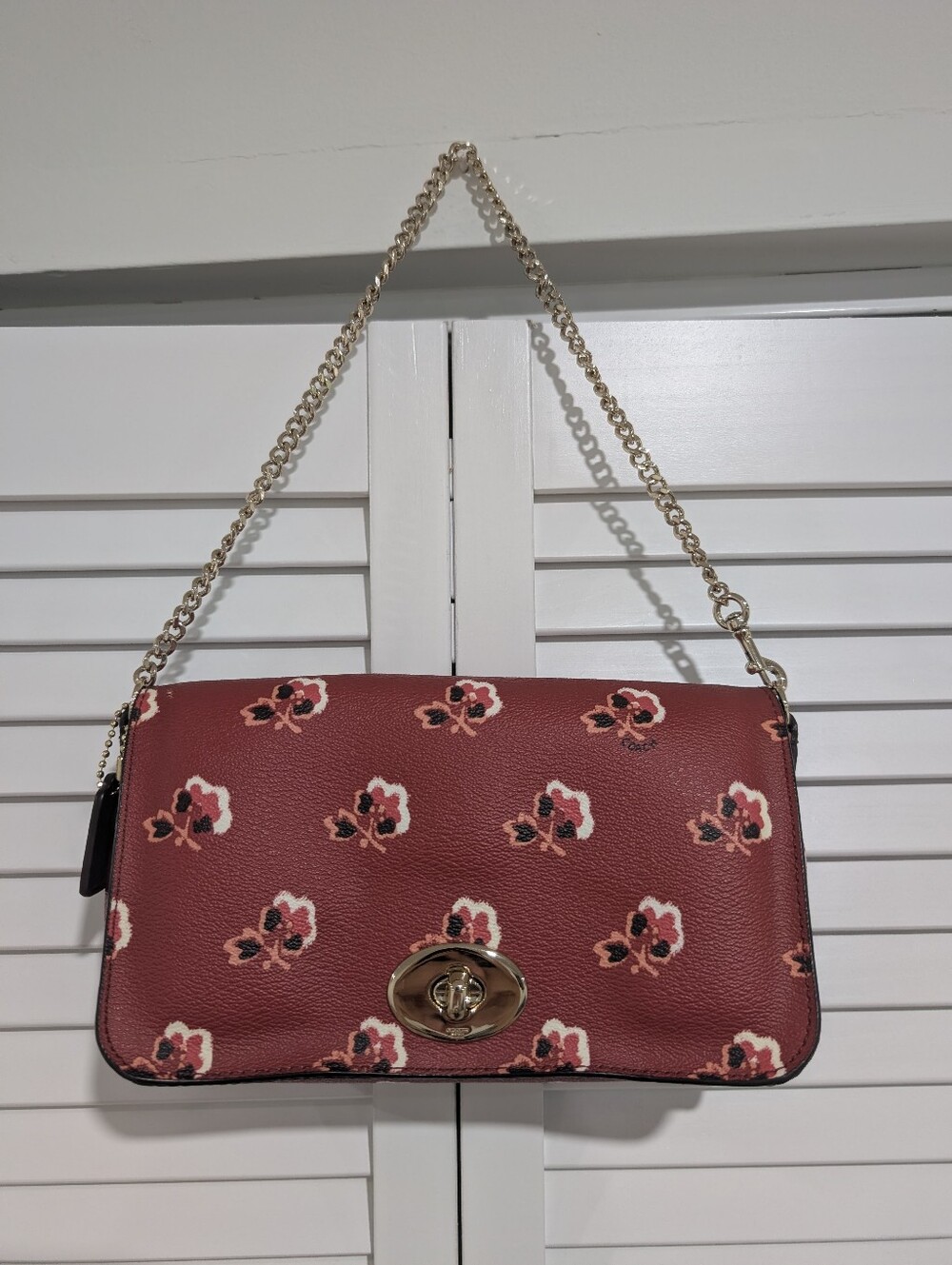 Coach Mini Ruby Crossbody Bag Brumble Rose Coated Canvas Berry Multi